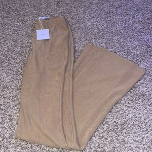 Tan Flared Pants